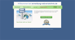 Desktop Screenshot of anmeldung-webverzeichnis.de